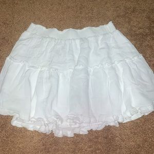 White Double Layered Flowy Skirt, Worn Once